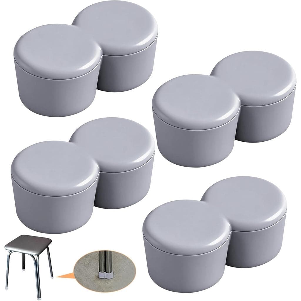 4 Peças de Tampas de Substituição para Pés de Mesa e Cadeiras Duplas, Compatíveis com Mesas e Cadeiras de Cozinha/Móveis