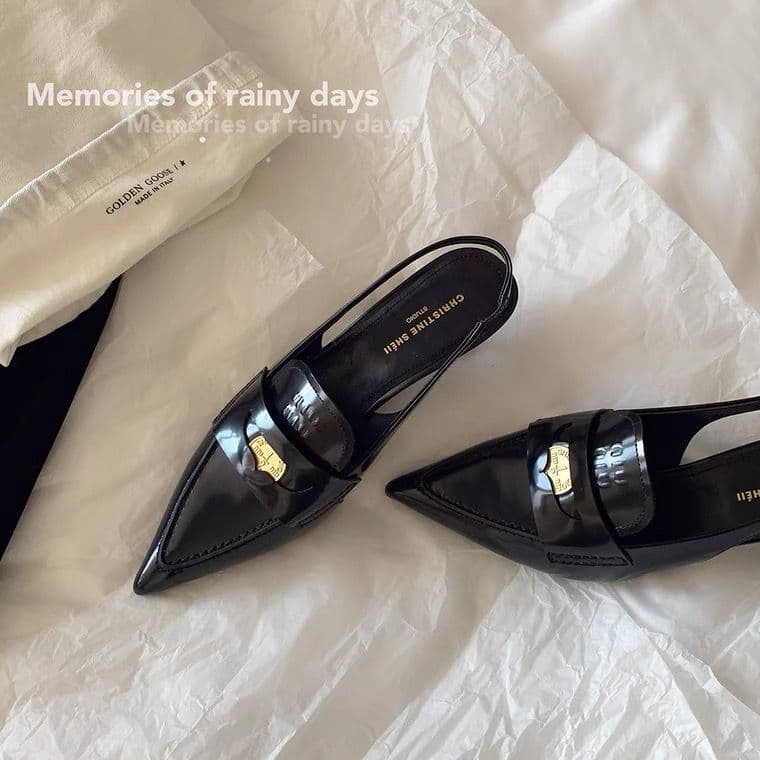 North City Heiress~Sandálias Slingback de Couro com Bico Fino e Salto Stiletto para Mulheres, Sapatos para o Dia a Dia n