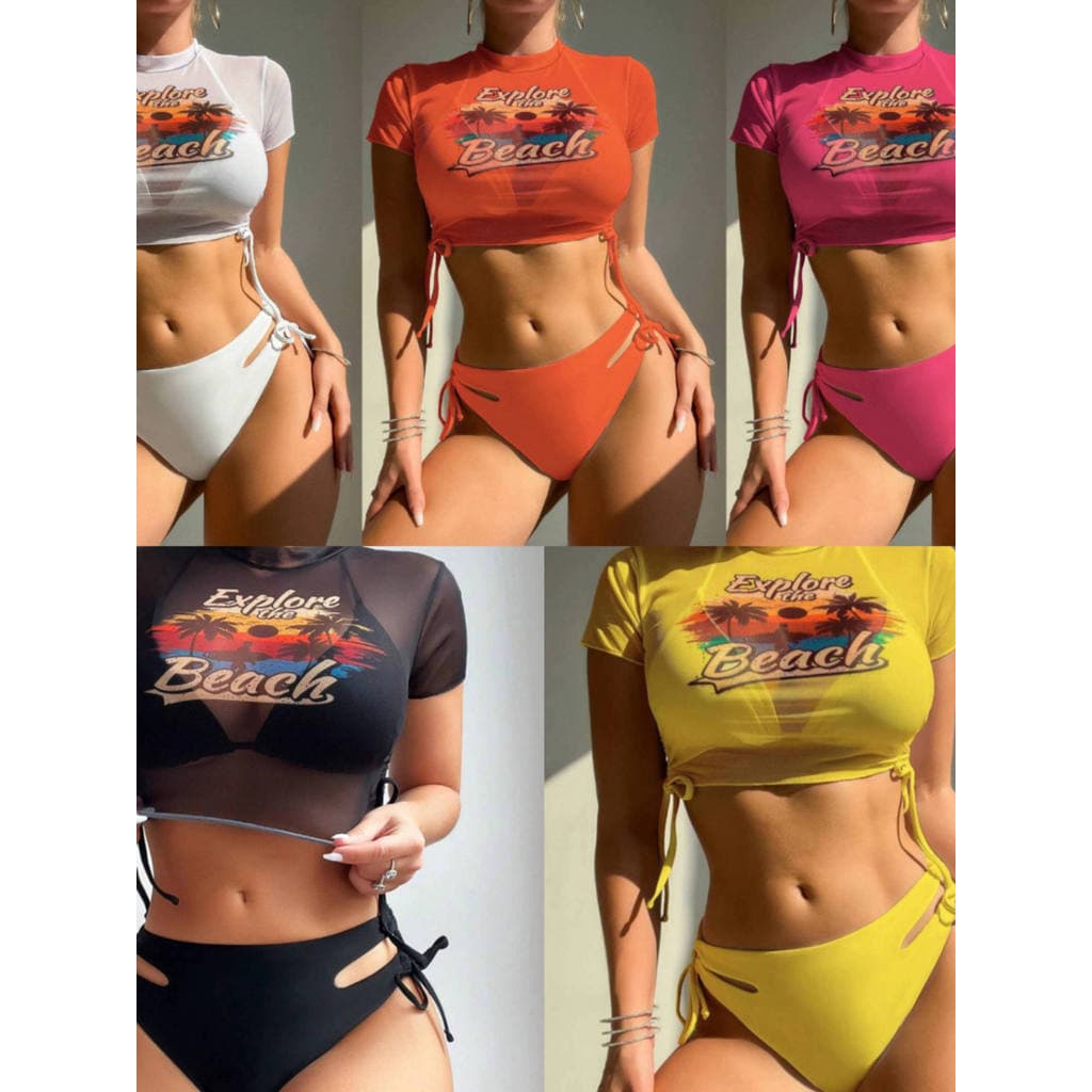 Europeu americano comércio exterior pedido Original exportação maiô feminino divisão cintura alta capa barriga mais magr