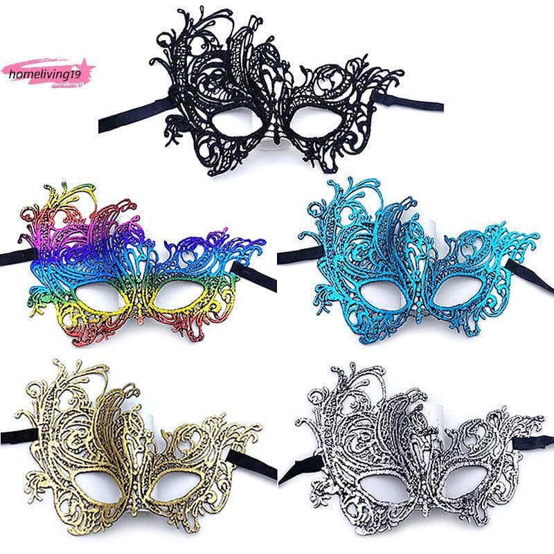 HOM Halloween Meia Máscara Facial De Luxo Masquerade Vestido Feminino Festa De Natal Cosplay Decoração De Olho Boate Ren