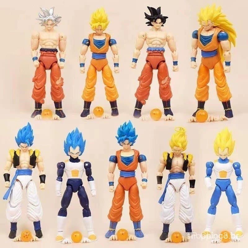 Anime Dragon Ball Z Boneco Goku 15 cm Figura De Ação Articulados