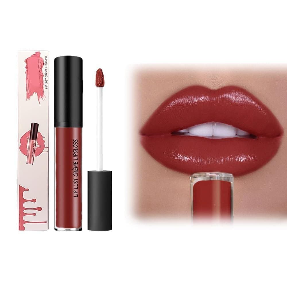 Brilho labial e óleo labial de 12 cores, novo brilho labial à prova d'água 2026, não transfere para o copo, óleo labial