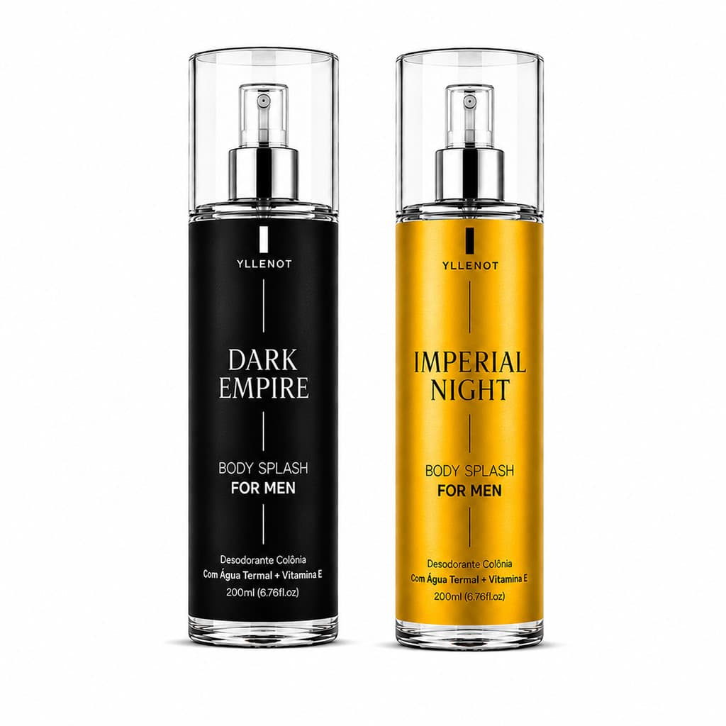 Kit Perfume Body Splash Masculino C/2un 200ml Desodorante Corporal Colônia Amadeirado Com Vitamina E