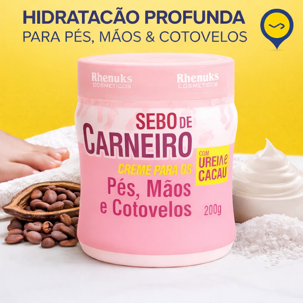 Gel Massageador Sebo de Carneiro Rhenuks 200g – Alívio Imediato de Dores Musculares e Contusões