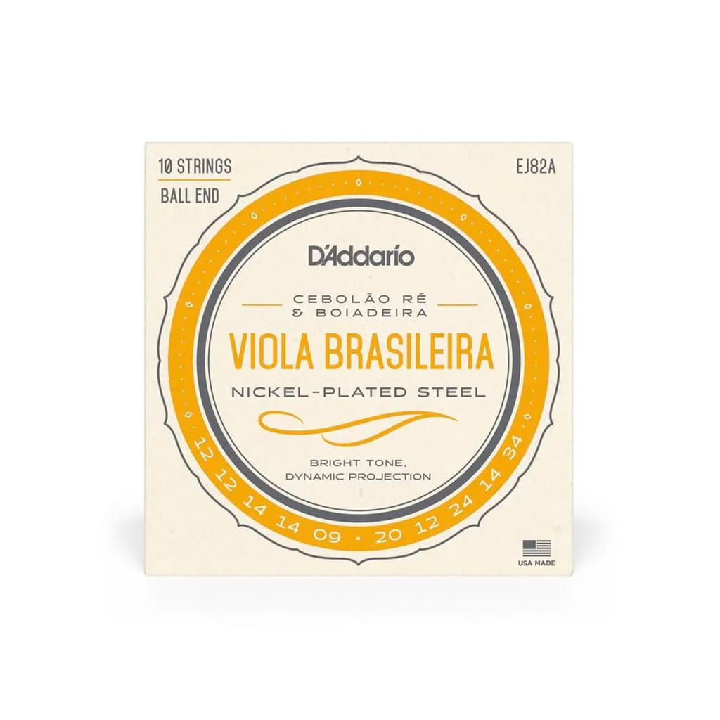Cordas Para Viola Brasileira Ré D Addario Ej82 [F108]