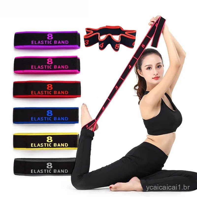 Cinto Elástico De Ioga Estilo Dança De 8 Seções , Faixa Elástica De Tensão De Fitness De Pilates De Resistência Latina D