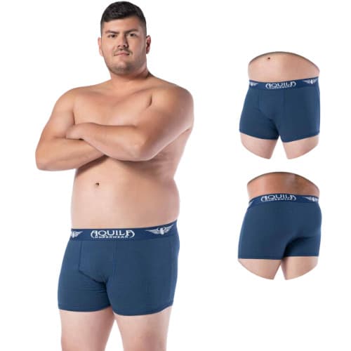 KIT 6 CUECAS BOXER COTTON PLUS SIZE PREMIUM CONFORTO DIA