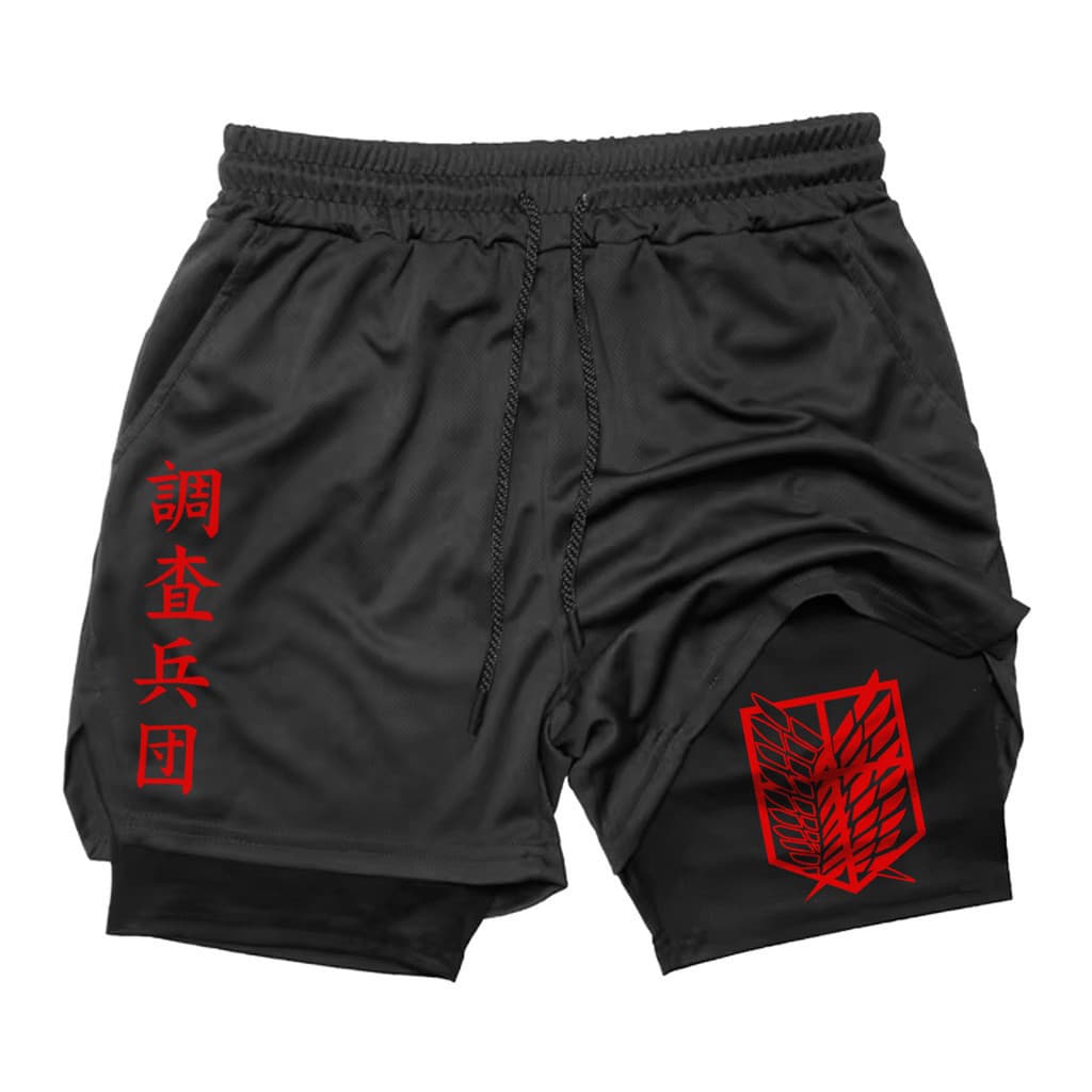 Short 2 em 1 Masculino Proteção UV e Compressão Bermuda para Academia e Corrida