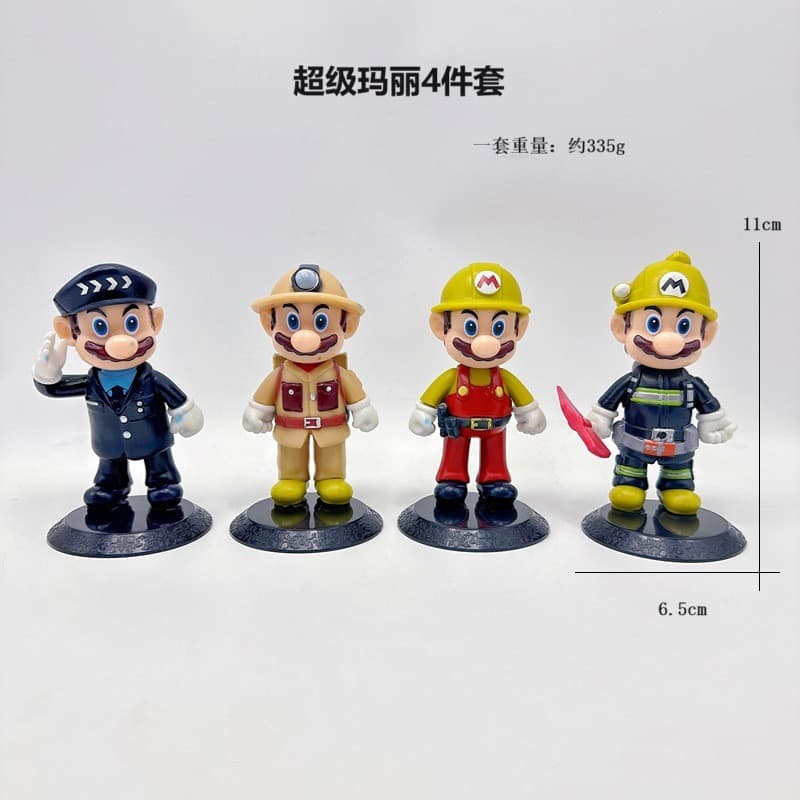 [Novo estilo Popular] 4 figuras de Super mario irmãos mario mercadoria boneca decorações