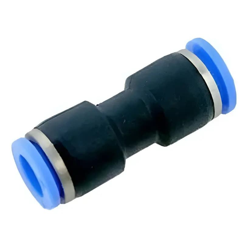 Conexão Pneumática Engate Rapido União Reta Pu 6mm 10 Pçs