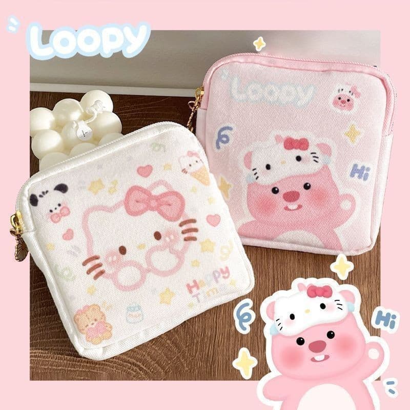 Tapete Absorvente Fofo de Desenho Animado Robbie, Hello Kitty, para Transporte, Bolsa de Armazenamento de Grande Capacid