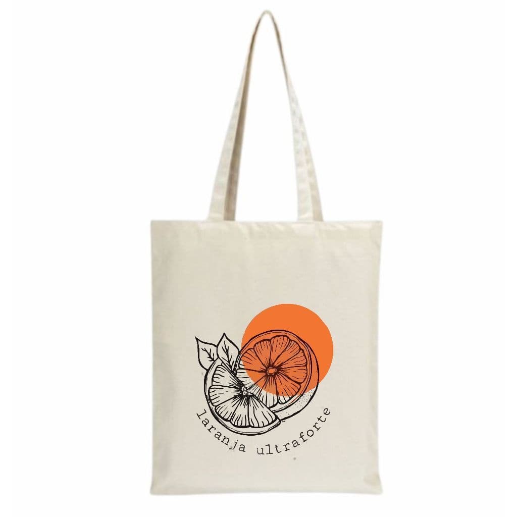 Bolsa Sacola Ecobag Ecologica algodão estampa LARANJA ULTRA FORTE Bolsa Sacola Praia Mercado Bolsa Feminina Sustentavel