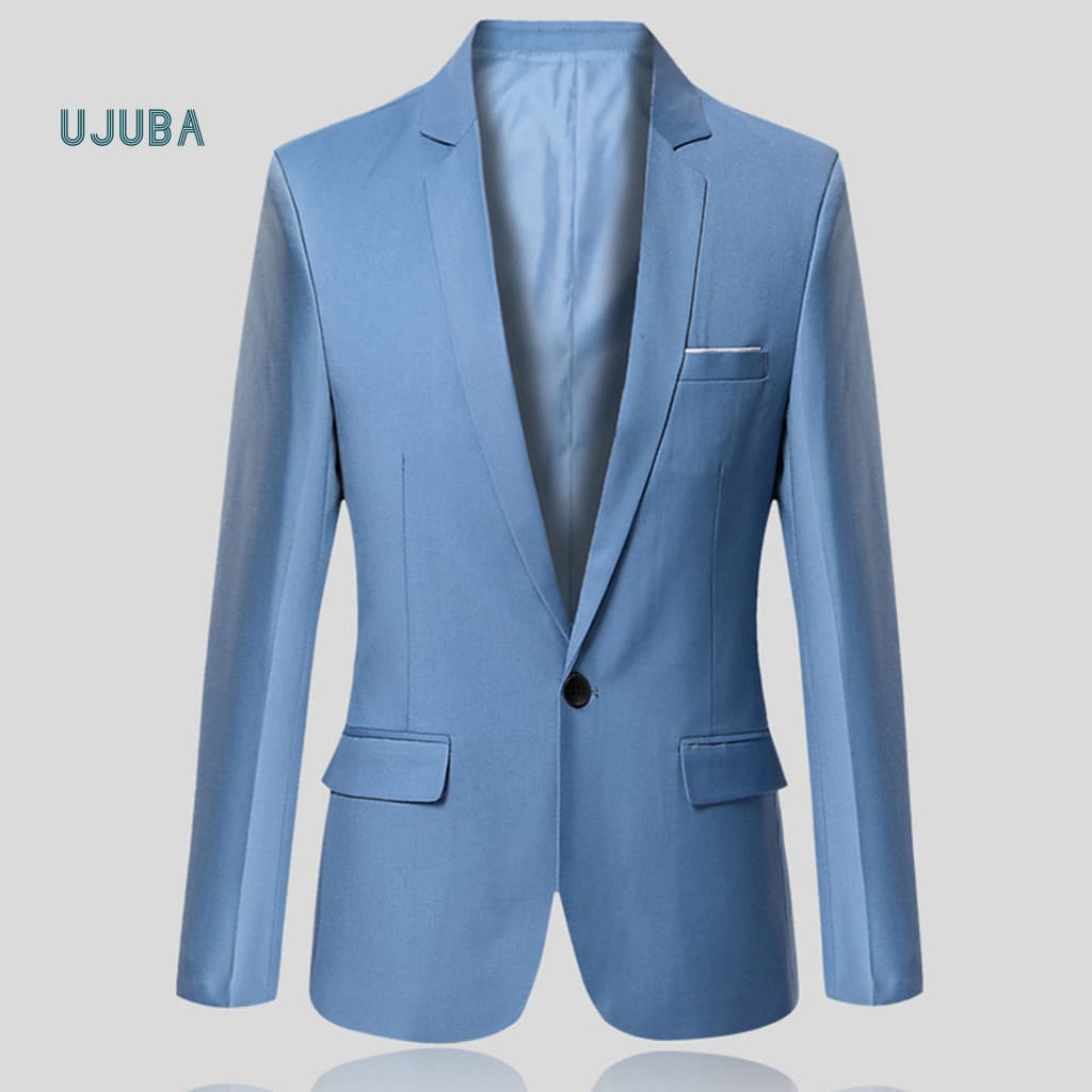 Ujb Blazer Formal Acabamento Requintado Textura Macia Masculino Slim Fit De Escritório