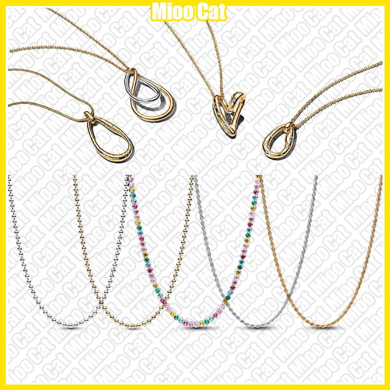 Colar DIY, com um pingente de coração torcido em ouro, feito de material banhado a prata S925, acompanha uma bolsa de ve