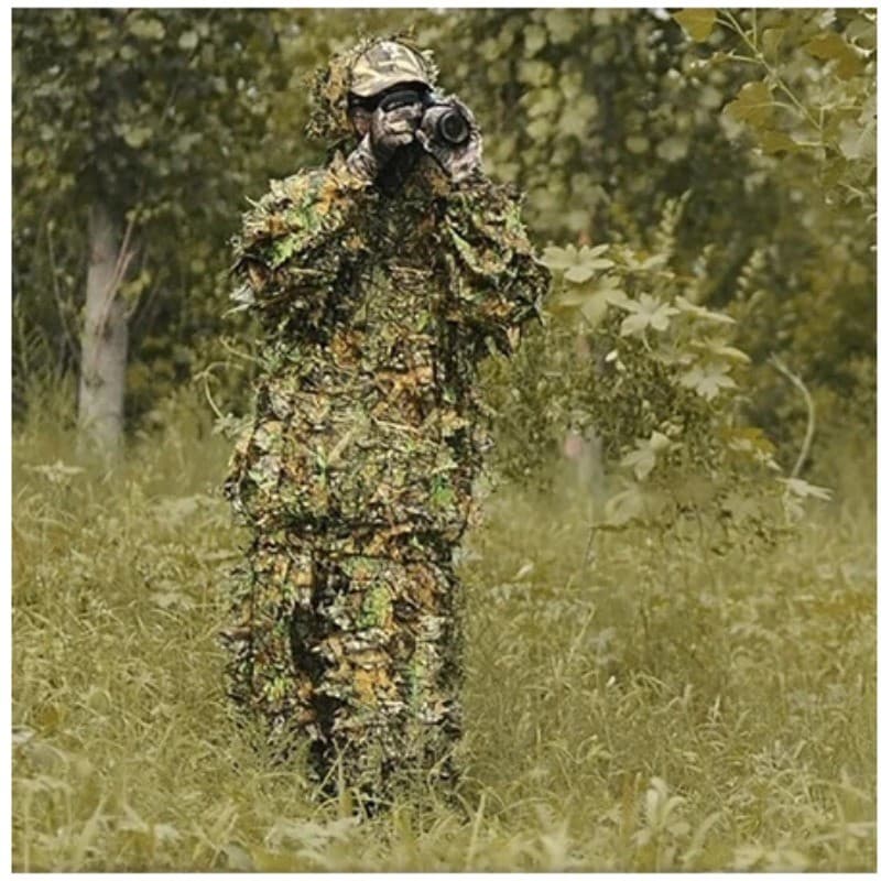 Roupa Ghillie Camuflada Airsoft Paintball 3d Mato Com Capuz.