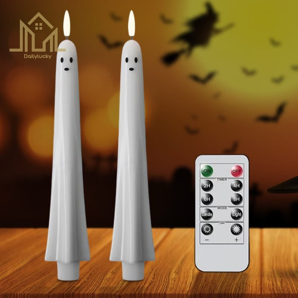 Mesa De Halloween Operada Por Bateria Real Wax 3D Wick (2 Unidades) [Dailylucky.br-DLY]