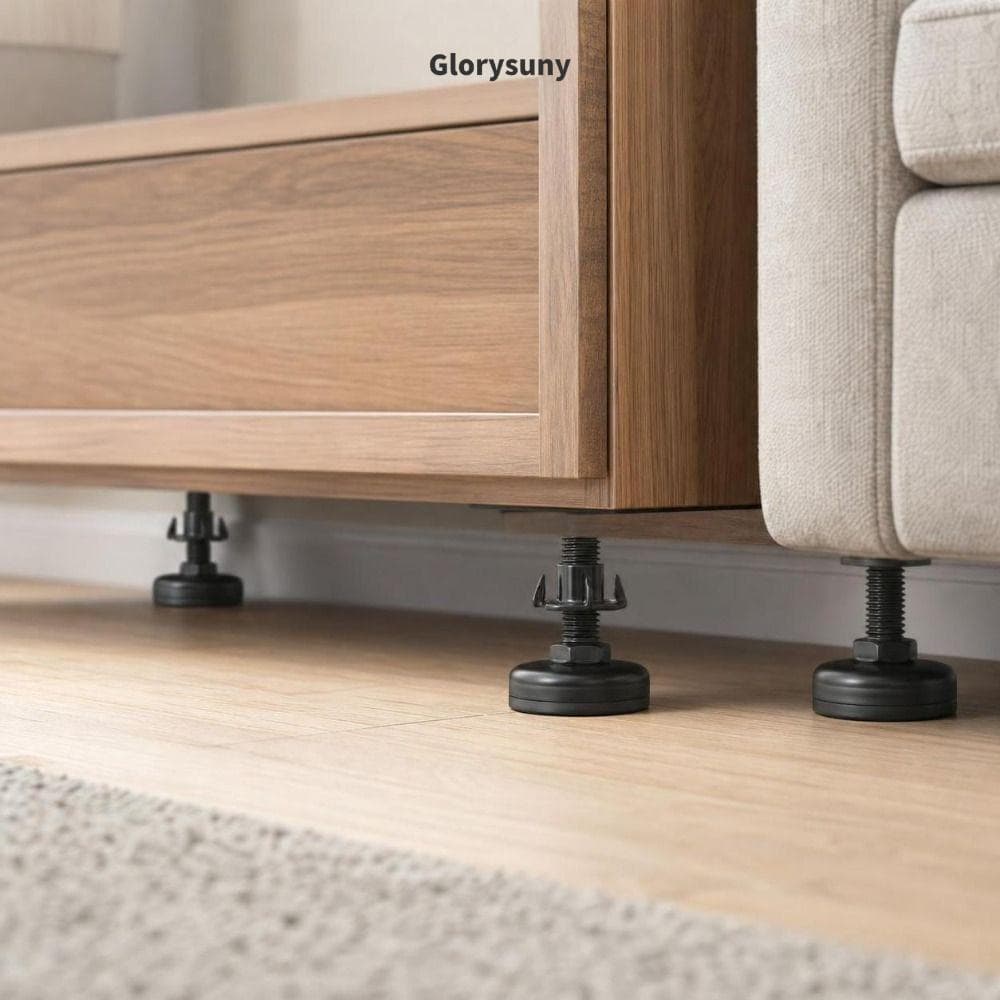 GLORYSUNY 4 Peças De Pés De Nivelamento De Móveis , Pernas De Suporte Estável De Altura Ajustável , De Carga