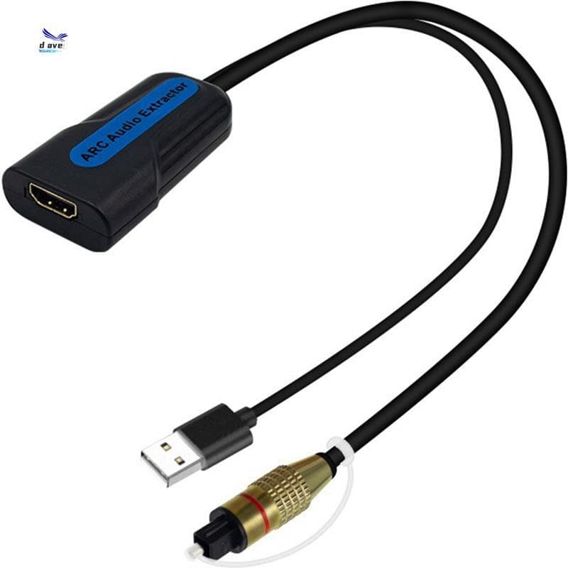 - Extrator De Áudio Arco EARC Compatível-Com SPDIF Óptico TOSLINK Estéreo Out Divisor Adaptador Conversor