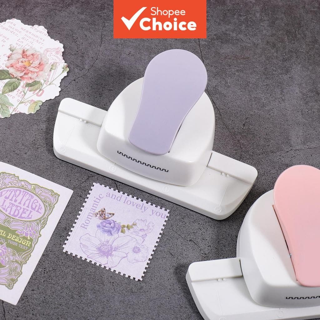 Furador de Papel em Formato de Carimbo, Furador Portátil para Artesanato, Suprimentos para Scrapbooking, Ferramenta para