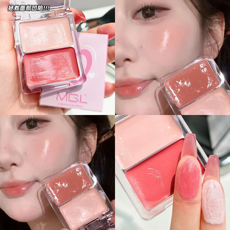 Cor japonesa de Fig brilhante de água diversa!Blush hidratante destaque creme multiuso feminino rosto iluminando leite e