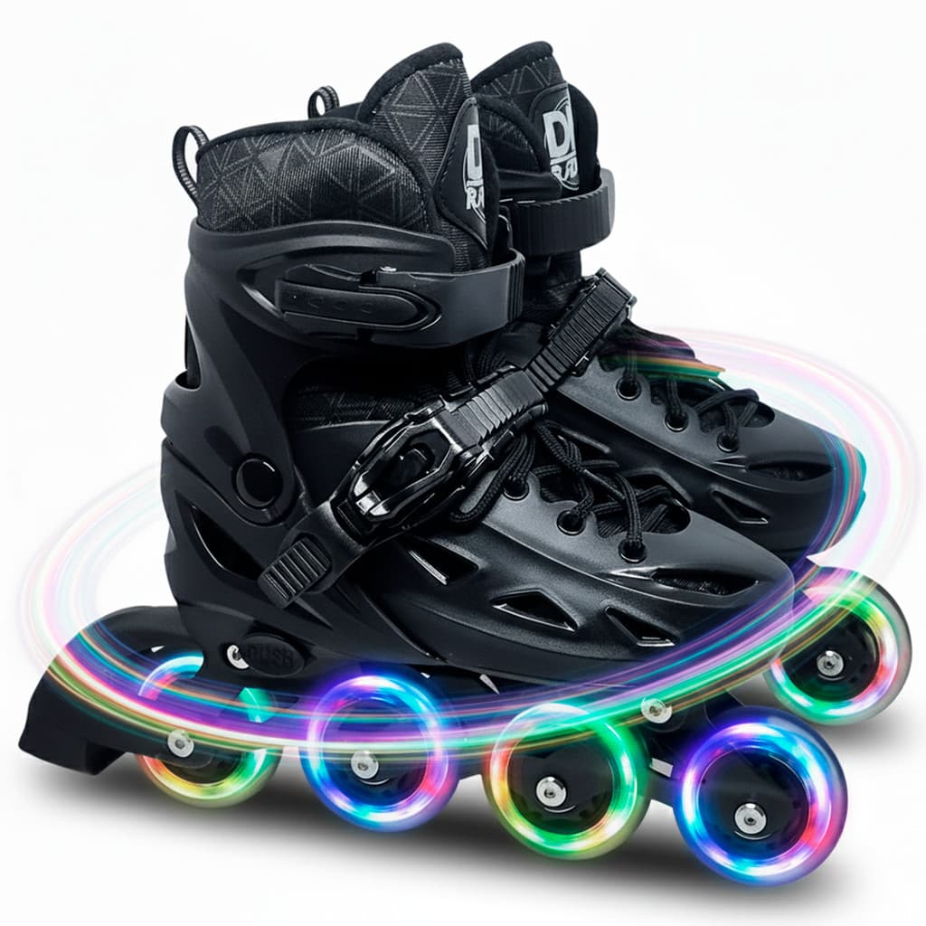 Patins inline ajustável roller 4 rodas TAMANHO P-M-G