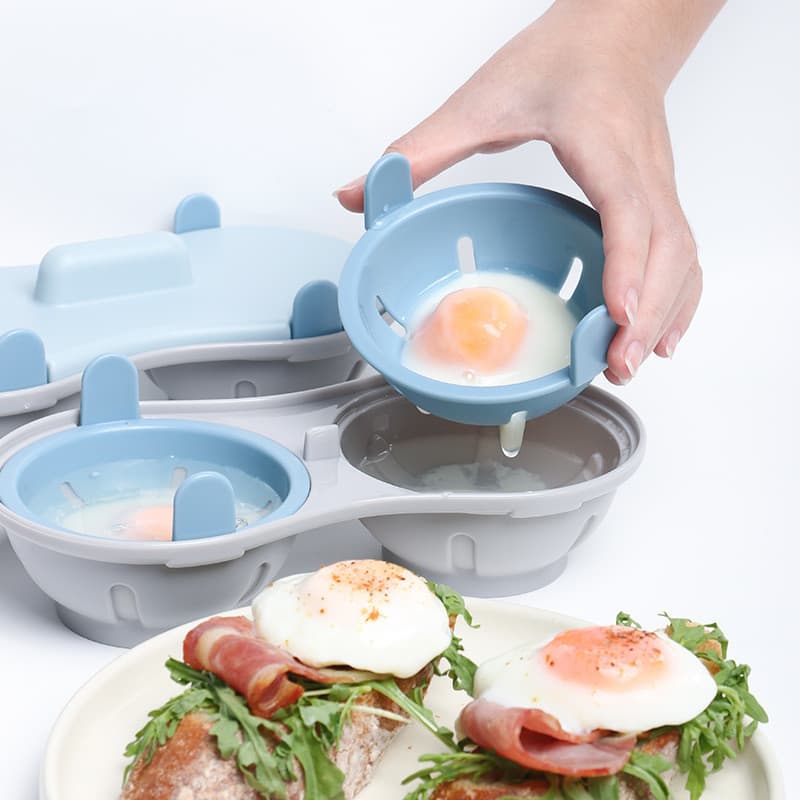 Caldeira de ovos de micro-ondas, caixa de ovos cozidos no vapor, aparelho de cozinha criativo, caldeira de ovos, ovo coz