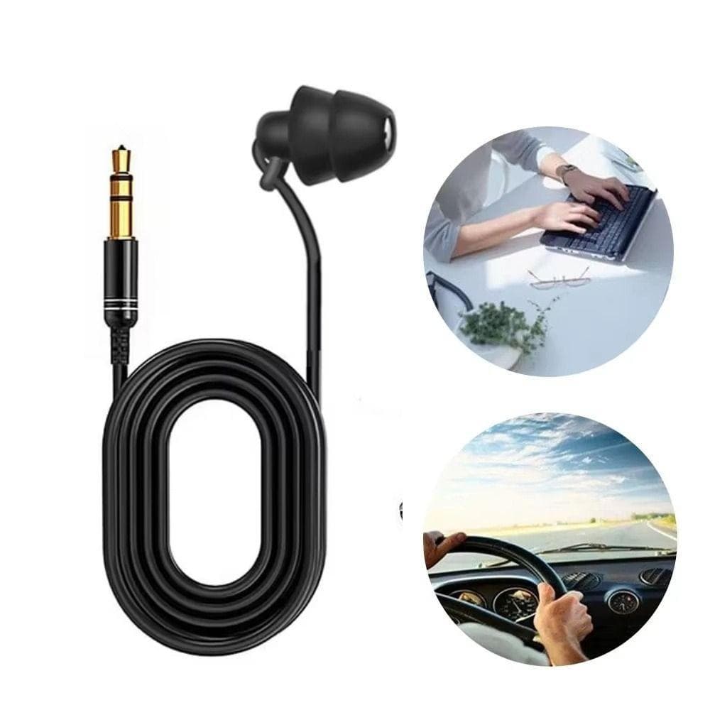 Fone De Ouvido De Lado Único TEVO , Fones Mono De Linha De 2M De Silicone , Intra-Auricular Com Plugue De 3.5 Mm