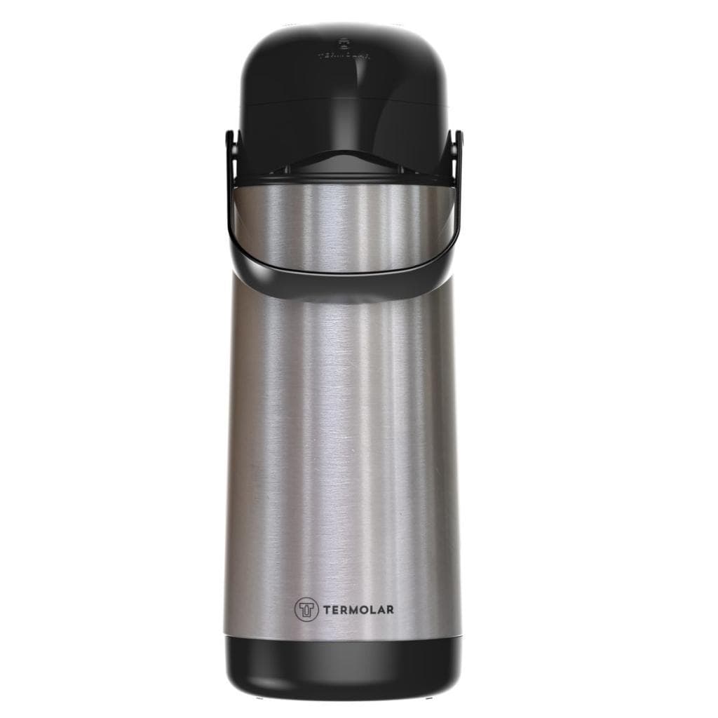 Garrafa Térmica Termolar Lúmina 1L Inox Bomba de Pressão para Café, Chá e Bebidas Quentes e Frias