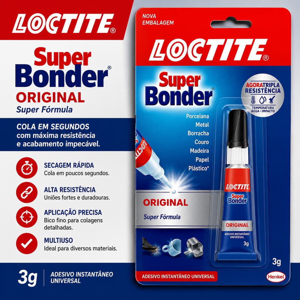 COLA INSTANTANEA SUPER BONDER LOCTITE 3g ORIGINAL