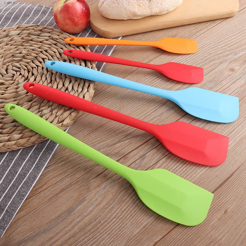 Espátula de Silicone pequena grande haste de agitação integrada de limpeza cozimento bolo espátula espátula fer