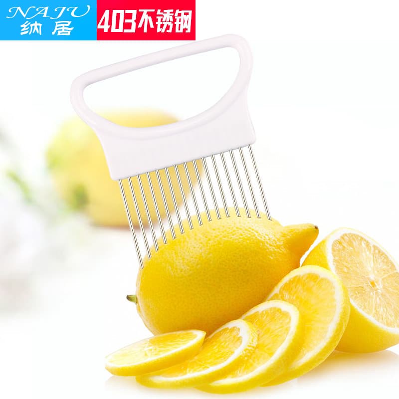 304 aço inoxidável multifuncional cortador de legumes frutas vegetais corte cebola Manual limão slicer pequena ferrament