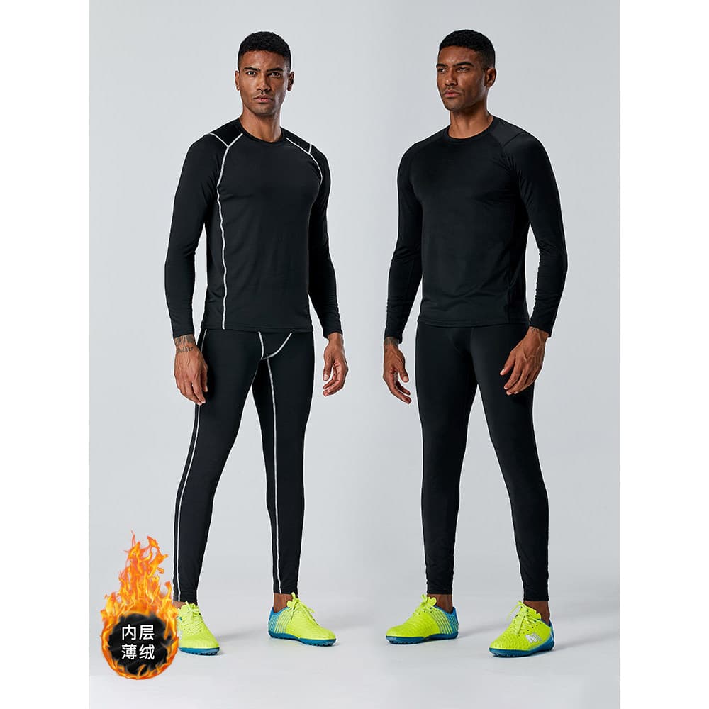Outono inverno adulto collants interior de manga comprida terno masculino futebol basquete esportes Bottoming treinament