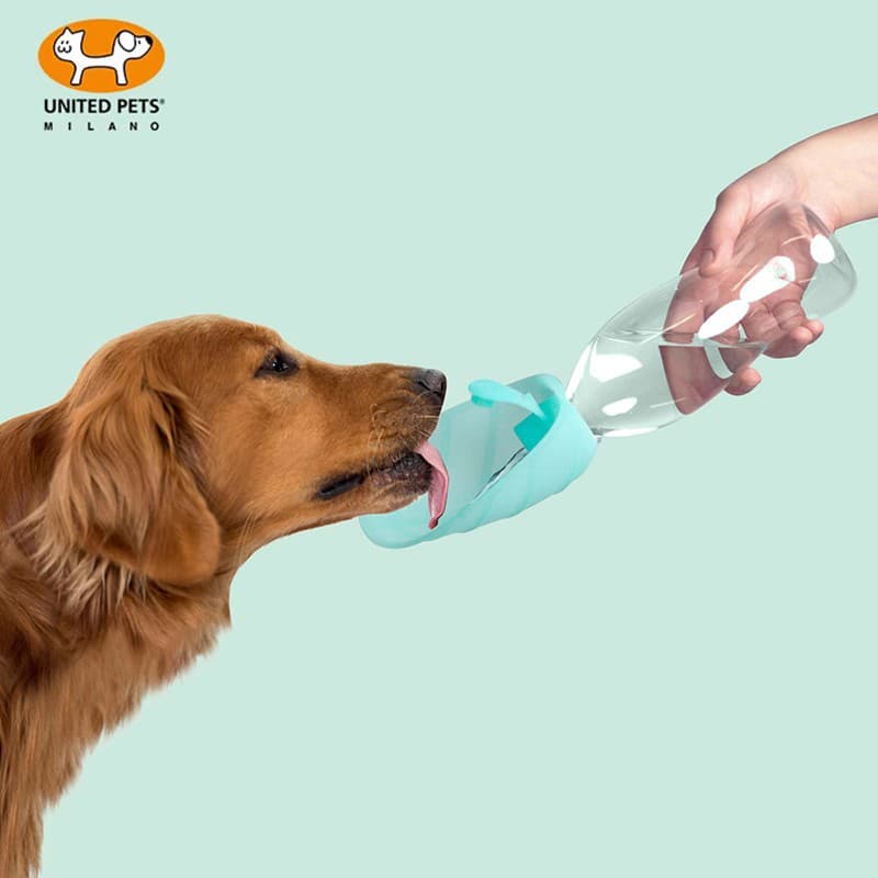 UNITED PETS Itália Importado Copo de Água para Cães Outing Portátil Pet Bebedouro Garrafa de Água 500ml