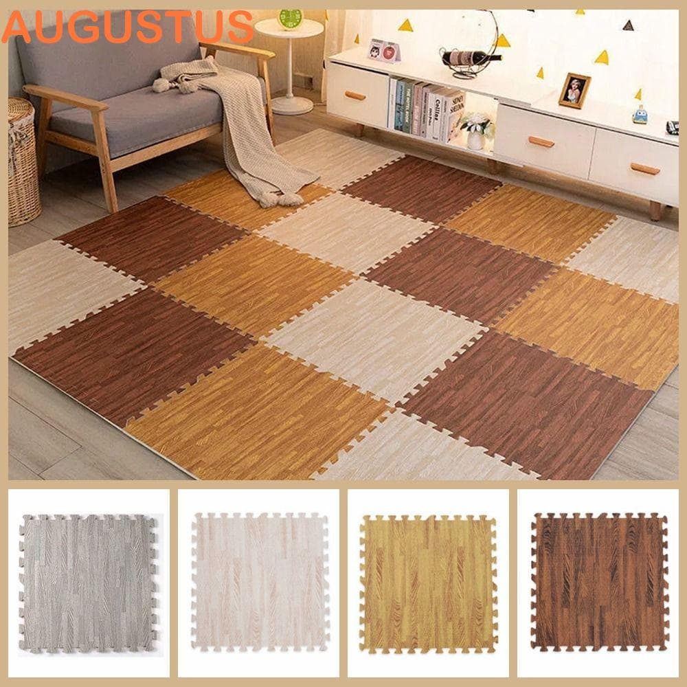 AUGUSTUS 4 Peças De Tapete De Quebra-Cabeça De Grãos , Espuma Espessa E Macia , Almofada De Chão De 30 Cm Ecologicamente