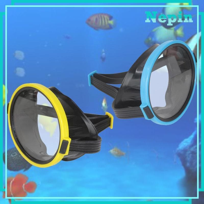 [Nepin] Máscara De Mergulho Oval Clássica Para Crianças , Silicone , Lente De Vidro Temperado De Neblina , Com Snorkel E