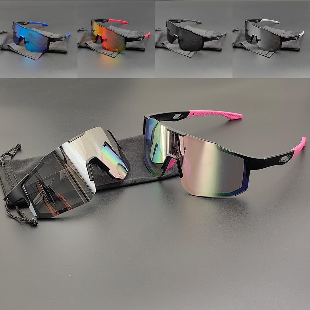 Óculos de Sol Esportivos Sem Armação para Homens e Mulheres, Óculos para Ciclismo, Corrida, Pesca, Lentes para Motocicle
