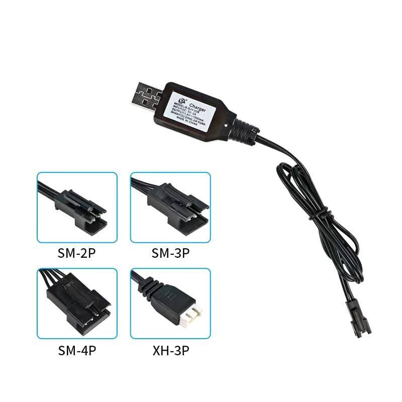 qo 7.4V (3.7V X2) Carregador SM-2P/3P 4P Reverso XH-3P/4P Bateria De Íon-Lítio Elétrica RC Brinquedos Carro Barco Carga