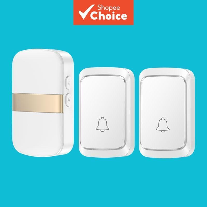 Nova campainha sem fio para casa DC, campainha de chamada à prova d'água para uso externo, não inclui bateria do