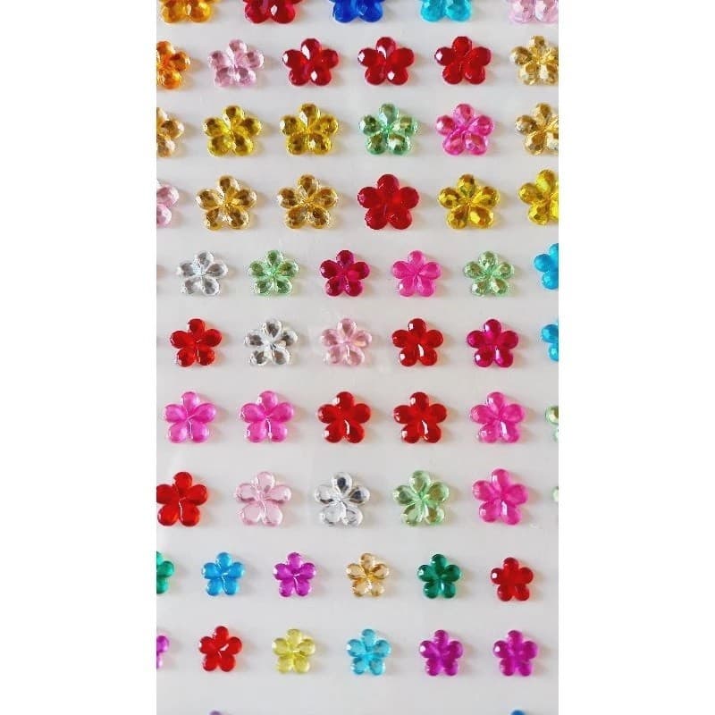 Cartela de Strass Flor Auto Adesiva para Artesanato(57)