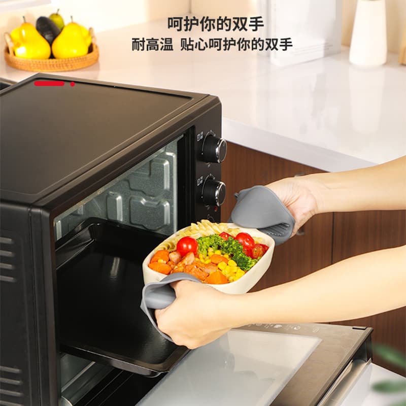 Luvas de silicone espessas anti-queimadura para cozinha, resistentes a altas temperaturas de 300 graus, adequadas para m