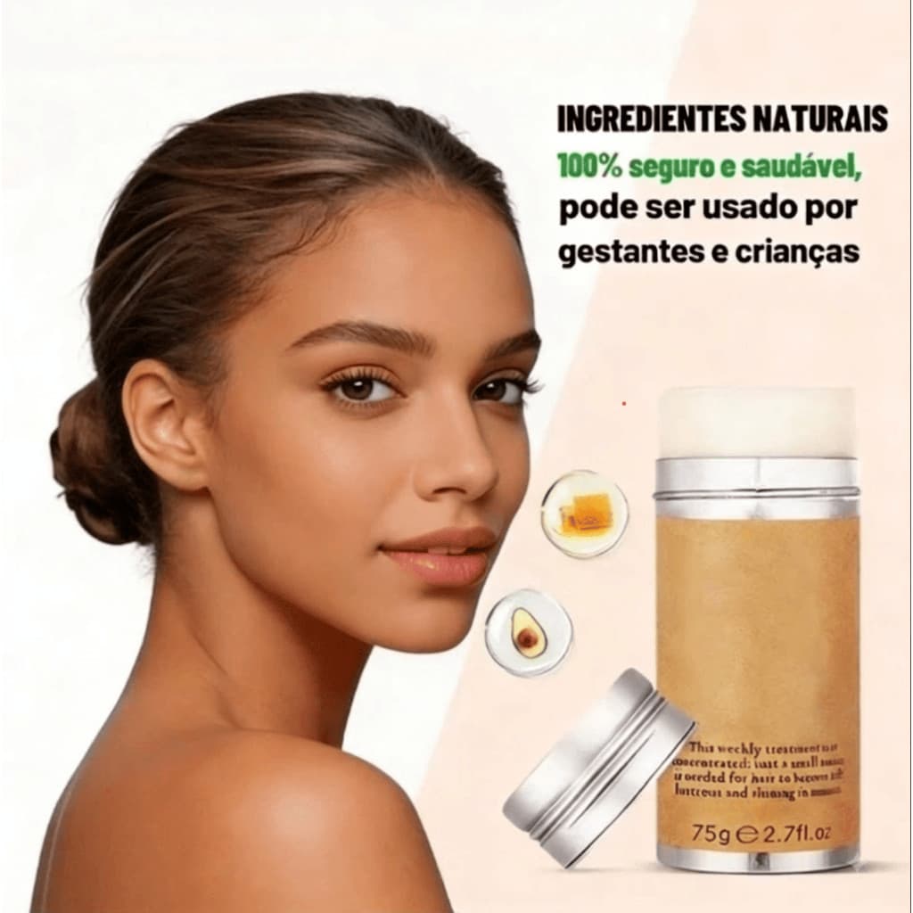 Bastão De Cera Capilar Para Modelar 1/2/3 Hidratar , Controlar O Frizz , Organizar Pontas Duplas 99 P