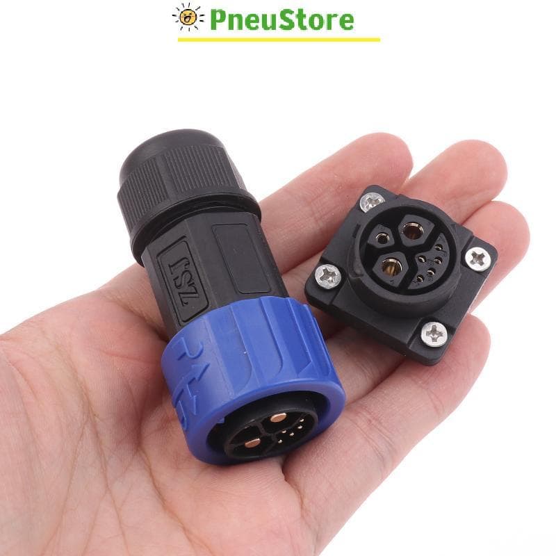 haostone 1 Peça 50A Energia Lítio Bicicleta Elétrica Macho Fêmea Porta De Carregamento M23 2 + 1 + 5 Conector De Bateria