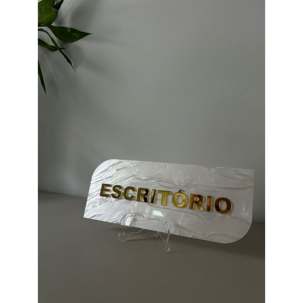 Kit 11 Placas de Identificação em Acrilico Marmorizado Personalizada.