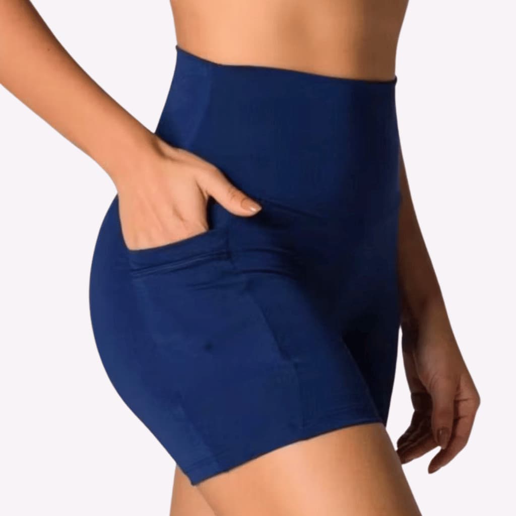 Short Fitness Feminino Com Bolso Celular Interno Pala Modas Fitness
