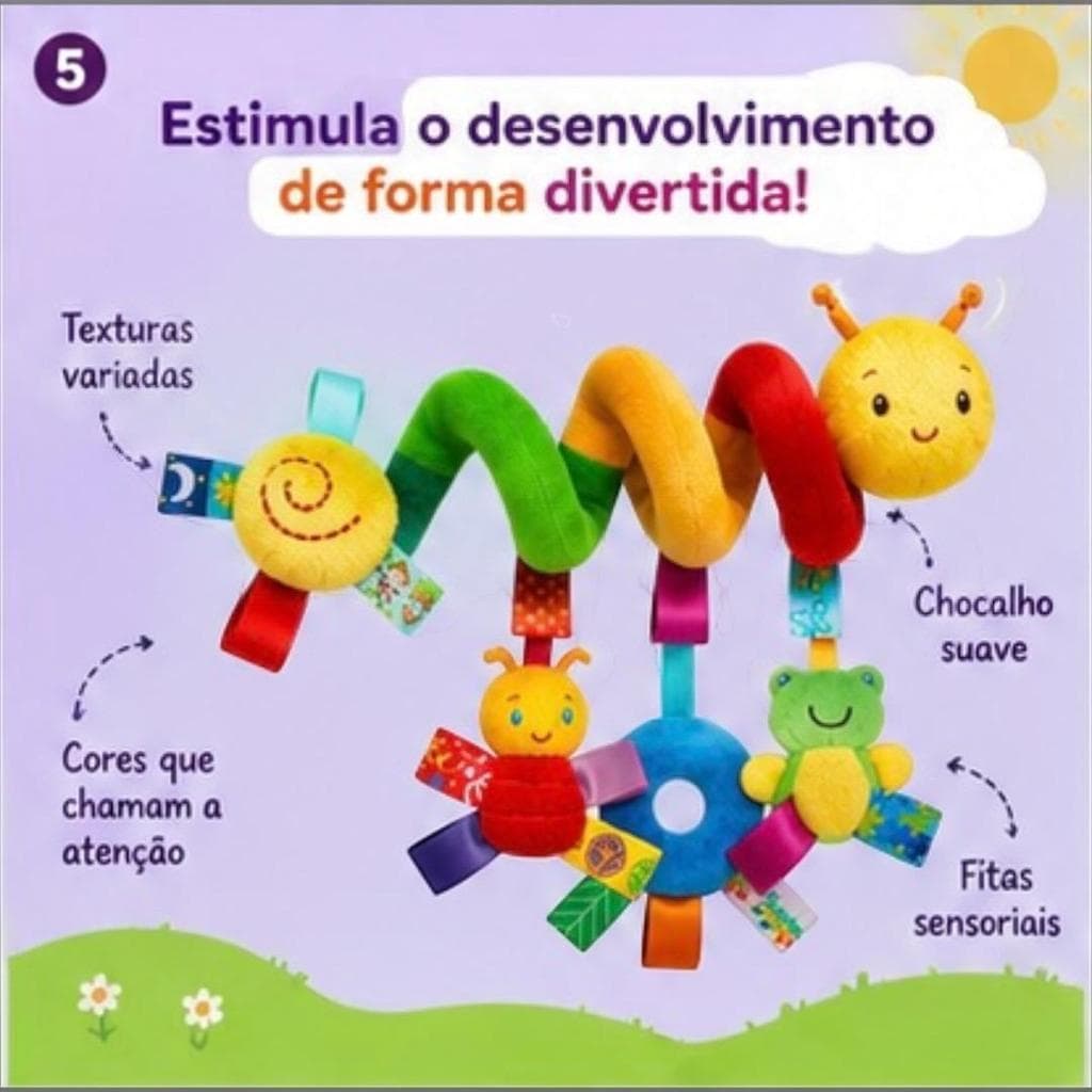 Bebê Recém Nascido Mobile Centopeia Espiral /ARCO-IRIS Coruja Carrinho Brinquedo Conforto de Berço Com Chocalho