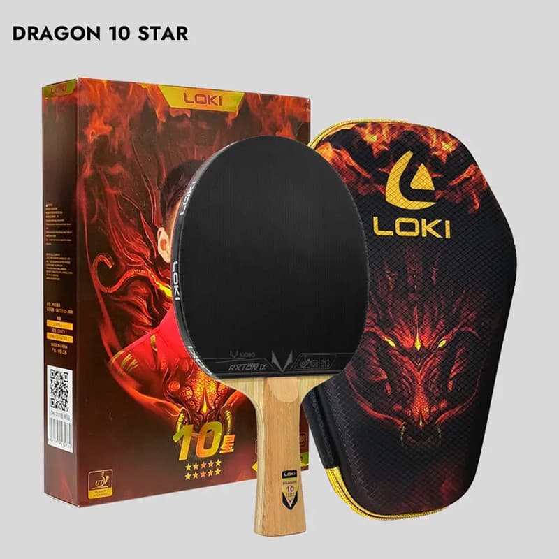 LOKI DRAGON Series Profissional Ofensiva Raquete De Tênis De Mesa Ping Pong Paddle Bat 5 Madeira 2 Carbono 6/7/8/9/10 Es