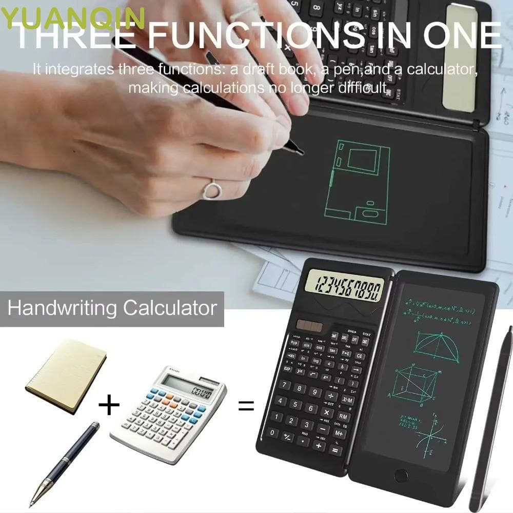 Calculadora Científica YUANQINZT , Dobrável Com Tela LCD De Design , Trava De Botão De Apagamento