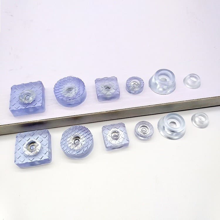 Conjunto de 10 peças de protetores para pés de móveis, protetores de silicone de borracha transparente para pés de sofá,