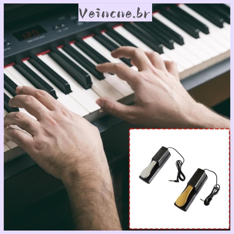 VEI Teclado Piano Qualidade, Pedal Amortecedor Sustentação Para Rolands, Digital Portátil, Acessório