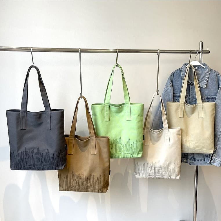 Bolsa Tote Feminina Lona Grande Ombro Casual Bordada Moda Trabalho Espaçosa